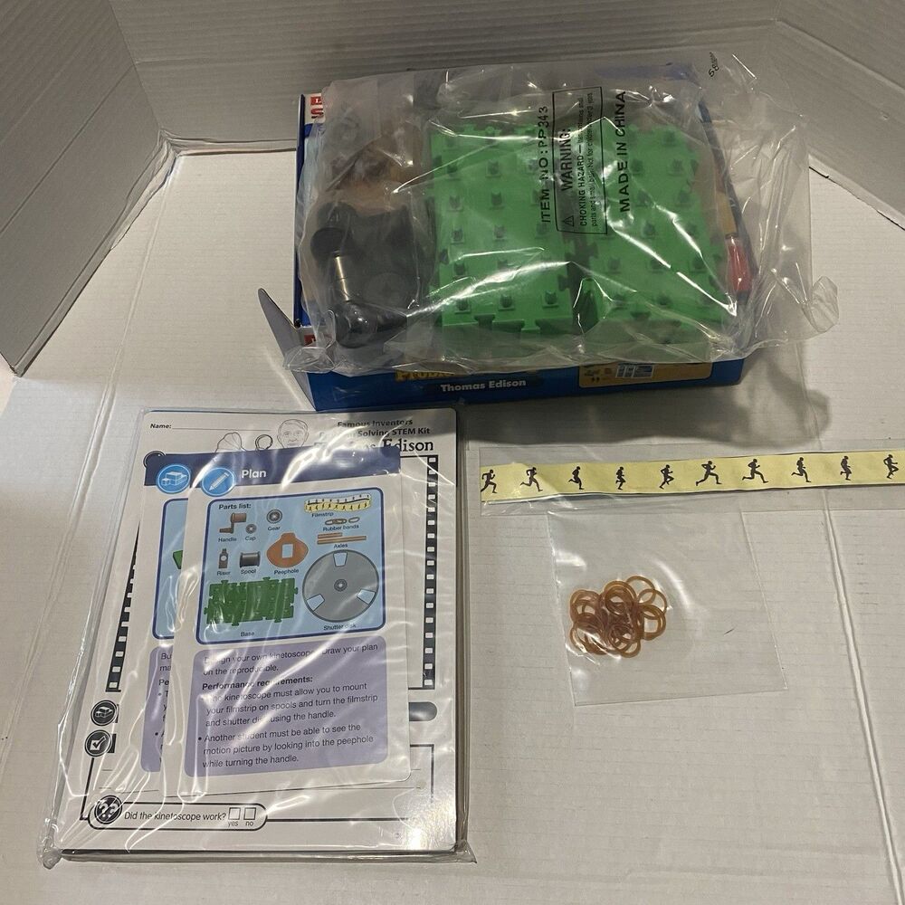 Lakeshore STEM Famous Inventors Problem Solving Kit Thomas Edison RARE! - Picture 3 of 4